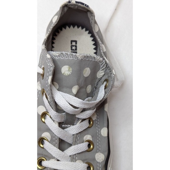 Converse All*Star  530105F Gray/Blue Polka Dot Double Tongue Shoes Women’s (6) - Picture 4 of 16